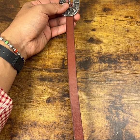 Polo Ralph Lauren Western Concho Belt Womens Size Small Brown Leather Rodeo - Picture 7 of 16
